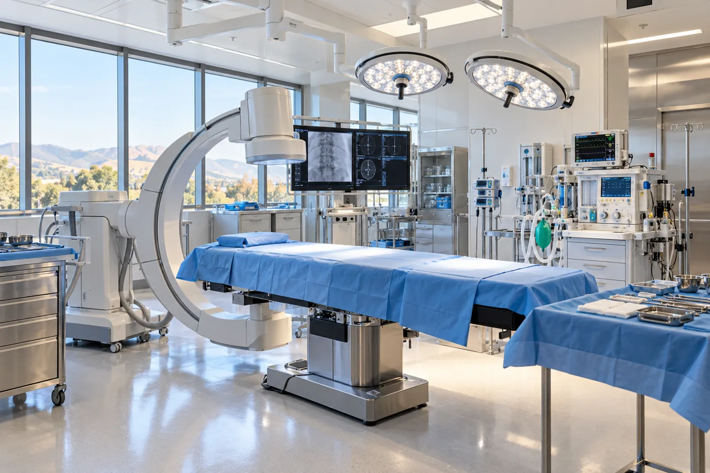 Görüntüleme eşliğinde girişimsel ağrı tedavisi yapılan işlem odası